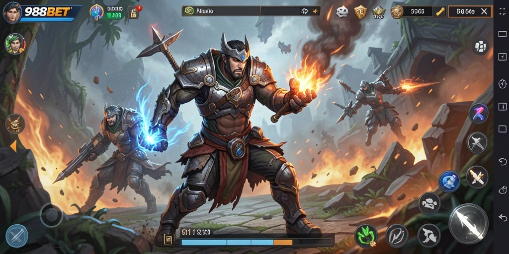 Tampilan menakjubkan dari gameplay Action 988BET.