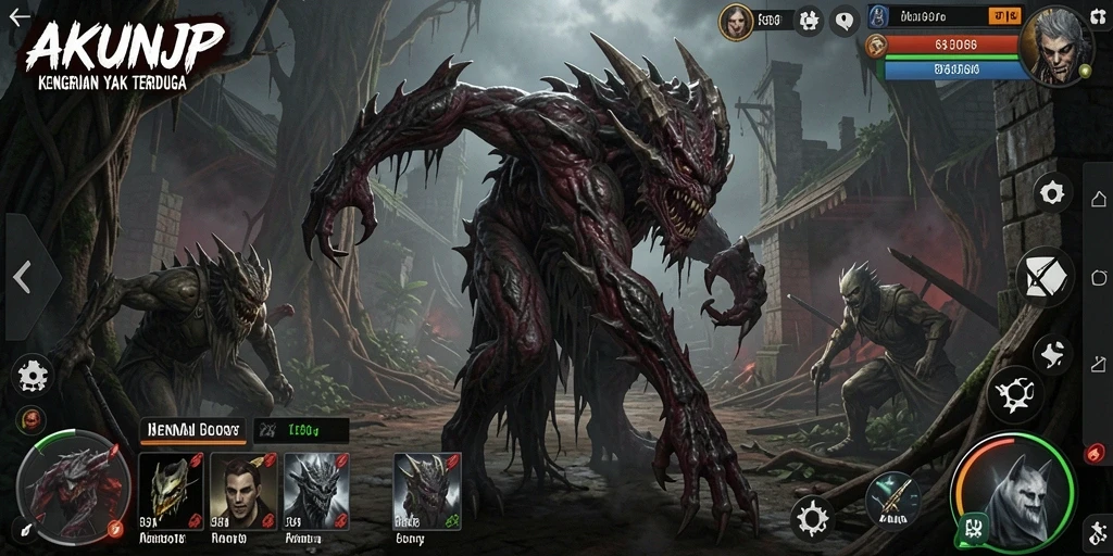 Screenshot gameplay menegangkan dari AKUNJP.