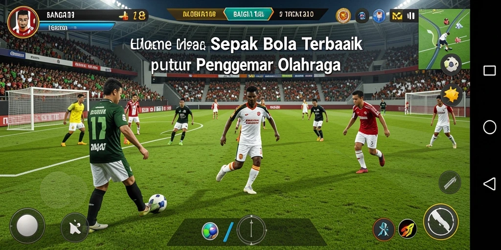 Tampilan gameplay seru di lapangan sepak bola BAGINTA168.