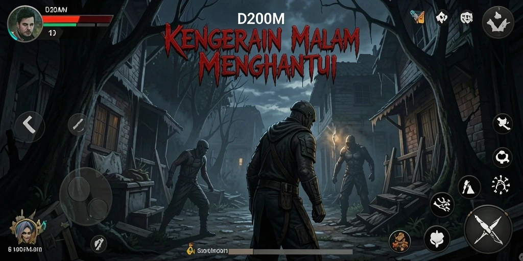 Screenshot tampilan gameplay D200M yang menegangkan