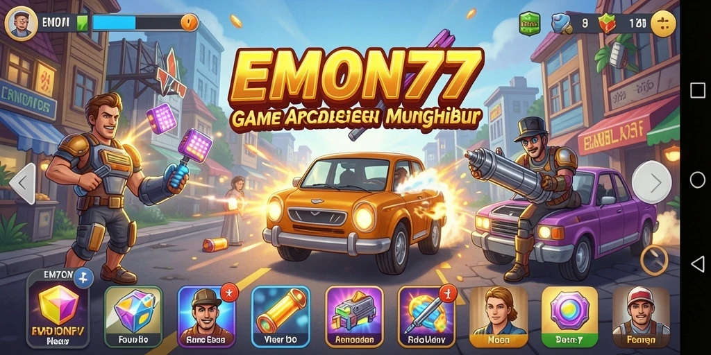 Screenshot EMON77 memperlihatkan aksi gameplay Arcade yang seru.