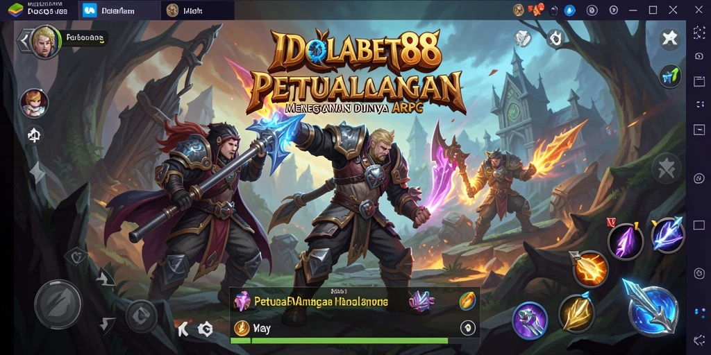 Tampilan gameplay menegangkan di dunia ARPG IDOLABET88.