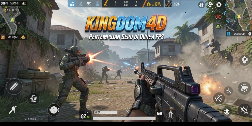 Tampilan gameplay FPS yang menakjubkan di KINGDOM4D.