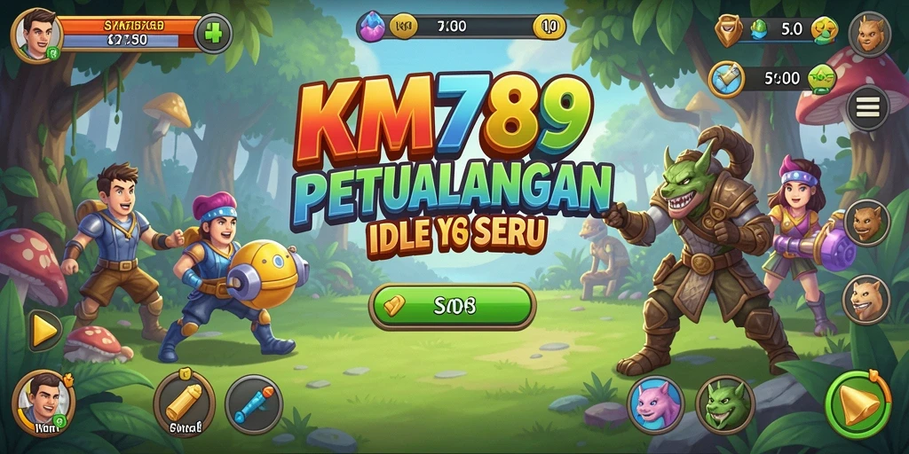 Screenshot gameplay KM789 menampilkan karakter yang sedang berkembang.