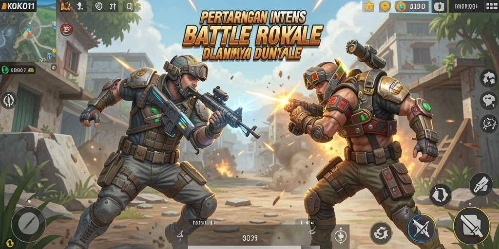 Gameplay Battle Royale yang seru dan menantang di KOKO11.