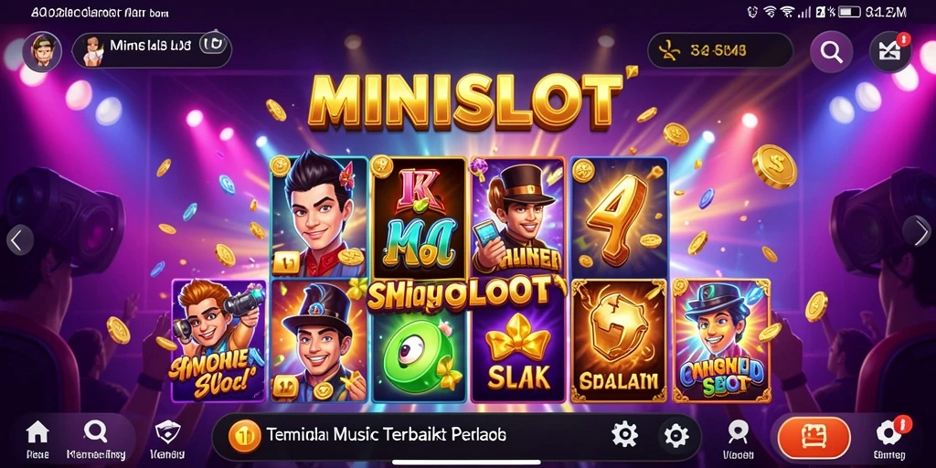 Tangkapan layar gameplay <strong>MINISLOT</strong> dengan musik latar yang menggugah semangat.