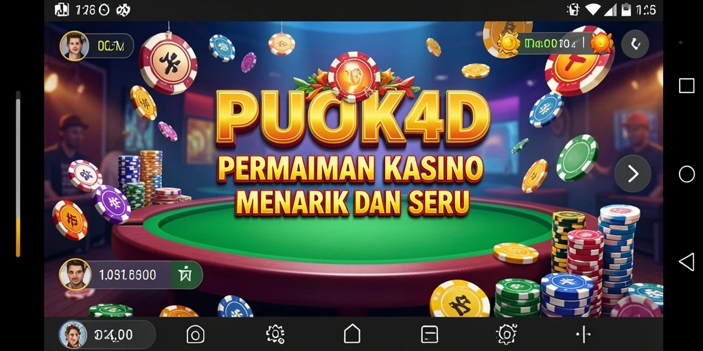 Tampilan gameplay menarik PUCUK4D dengan suasana kasino.