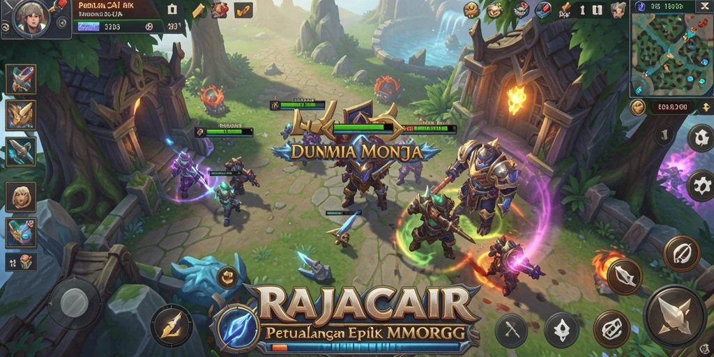 Gameplay dinamis RAJACAIR yang menampilkan interaksi antar pemain.