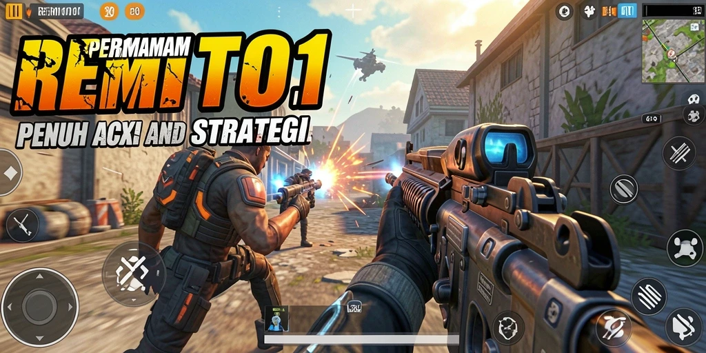 Tangkapan layar utama REMI101 menampilkan aksi gameplay TPS yang intens.