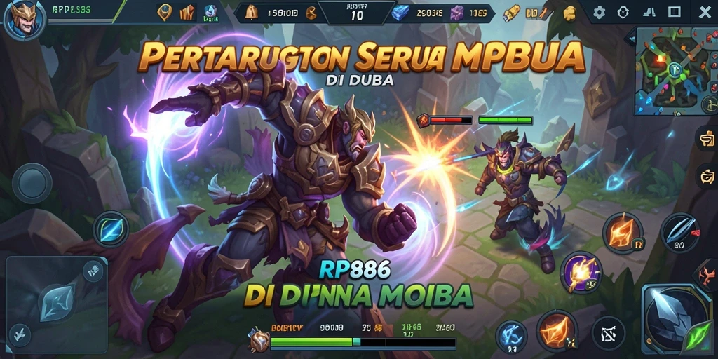 Screenshot gameplay RP886 yang menampilkan pertempuran seru antar tim.