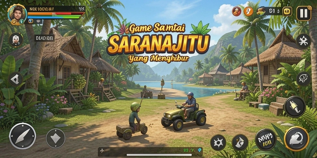Tampilan gameplay SARANAJITU yang menarik dan penuh warna.