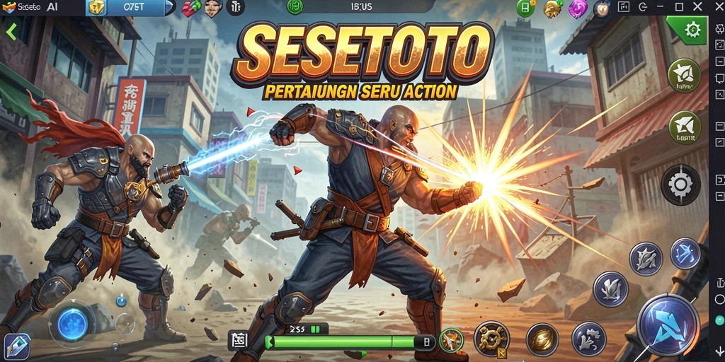Tampilan gameplay SESETOTO yang menegangkan dan penuh aksi.