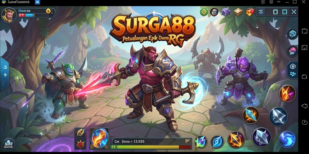 Tampilan gameplay epik dalam dunia petualangan RPG.