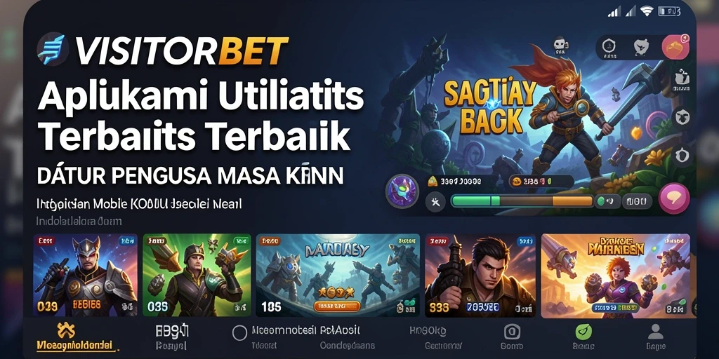 Tampilan utama aplikasi VISITORBET dengan fitur utilitas praktis.